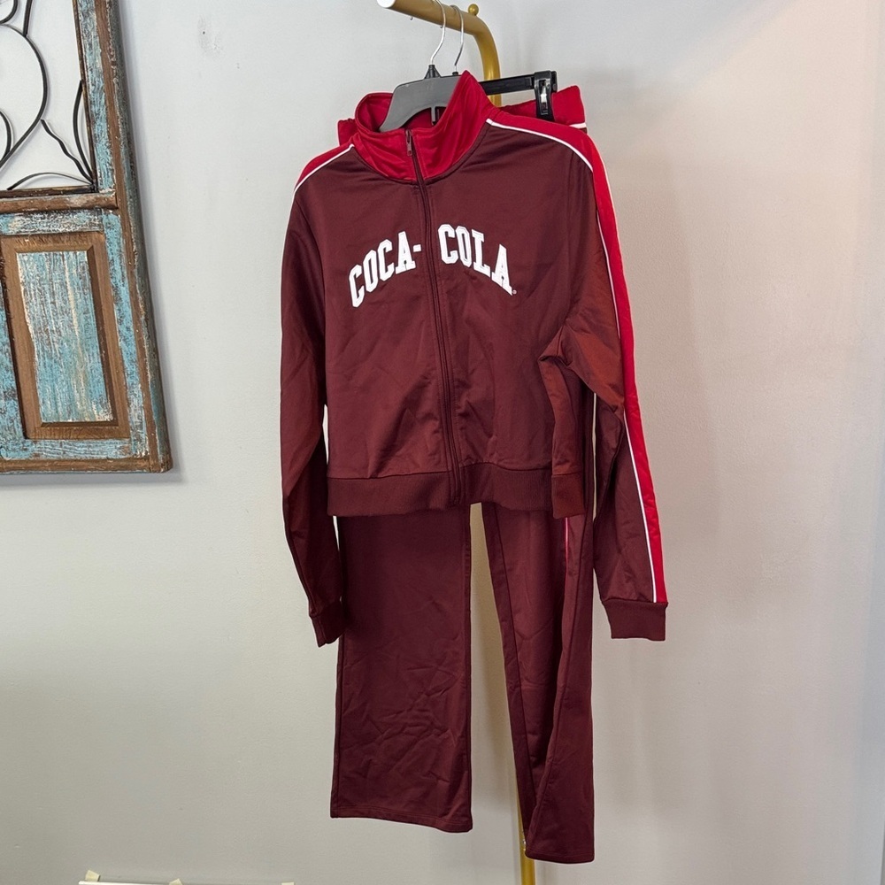 Coca-Cola Burgundy Tracksuit EUC